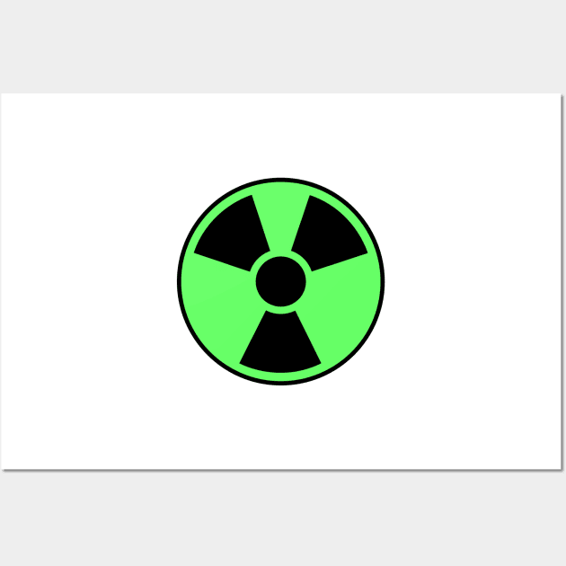 Nuclear radiation sign, nuclear warning symbol - radiation, energy, atomic power Wall Art by mrsupicku